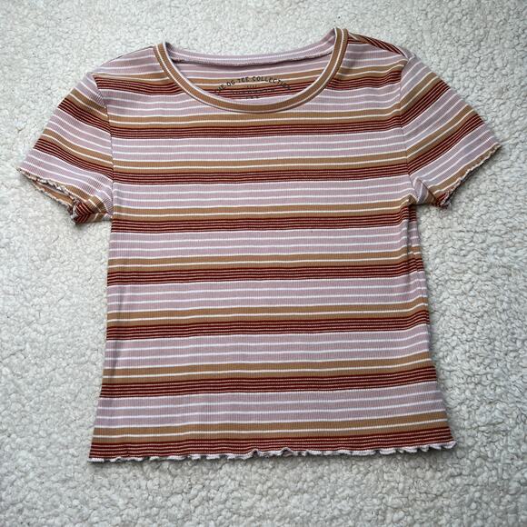 Aero The OG Tee Collection Orange Stripe Shrunken Tee  Medium - Picture 1 of 6